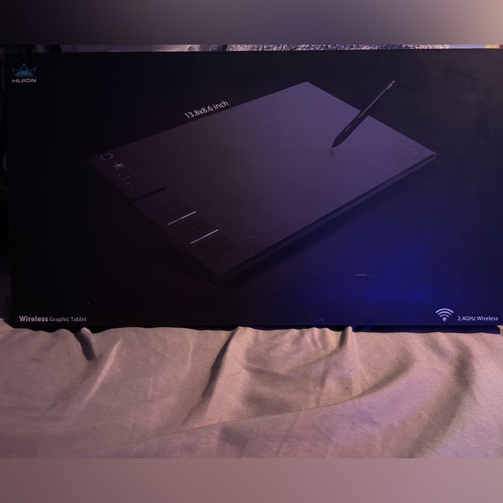 HUION Inspiroy WH1409 V2 Wireless Drawing Tablet Upgrade Verison 12 Keys Tilt